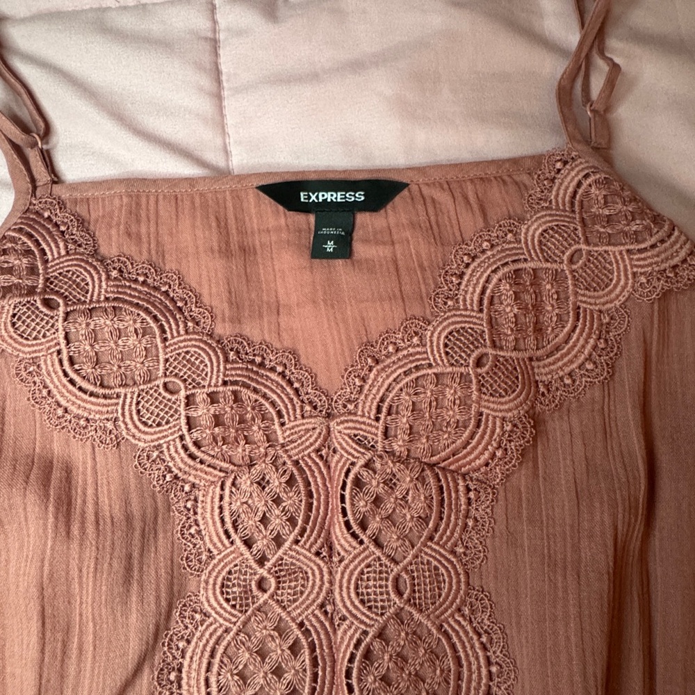 Express Mauve Lace Accent Camisole